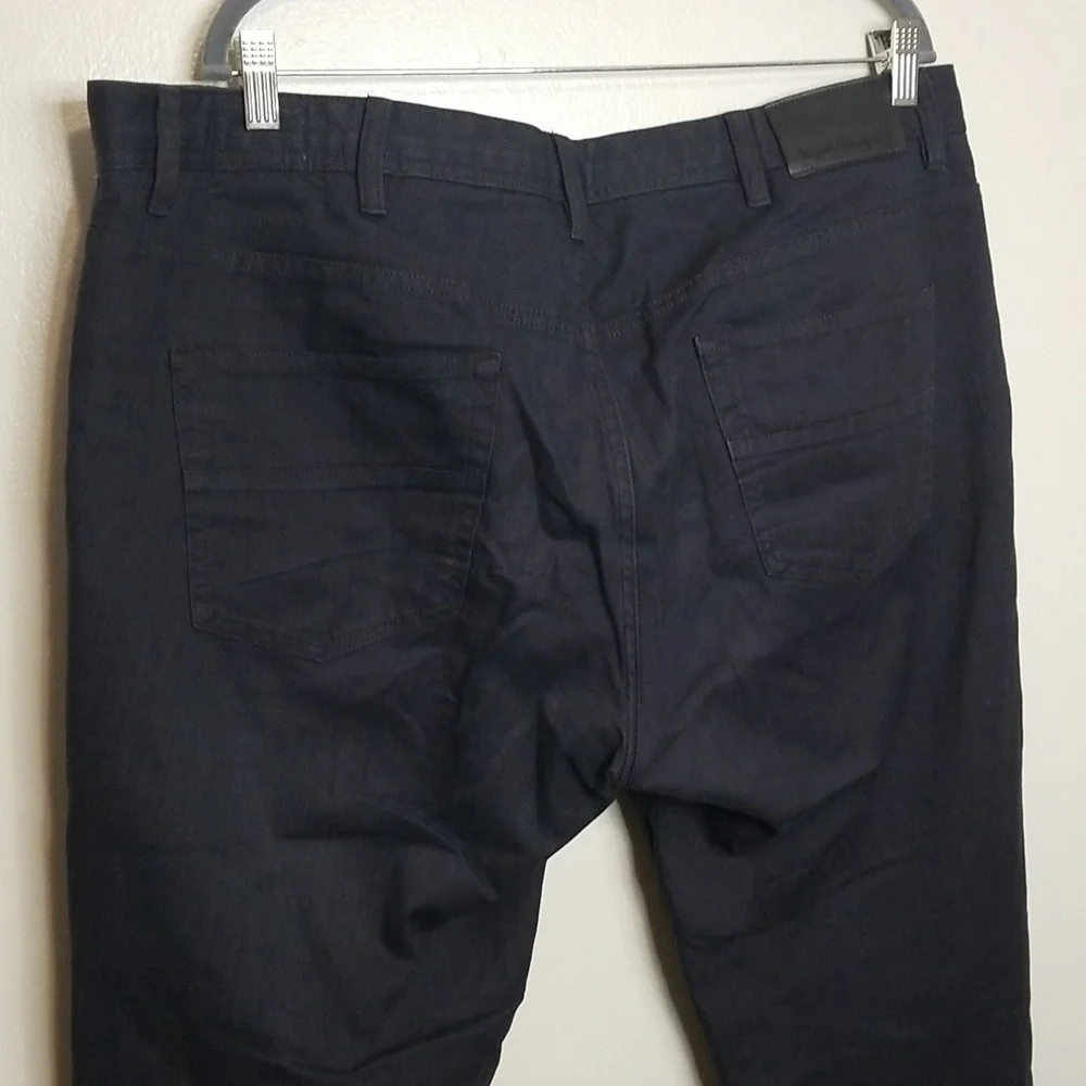 English Laundry Mens Black Gray Chambray Pants 40x30